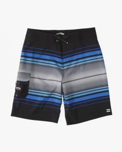 Deals 🎉 Billabong Boy's All Day Stripe Pro Performance 16" Boardshorts BLACK 👏 -boys Sales Store abbbs00168 billabongf blk frt1 1