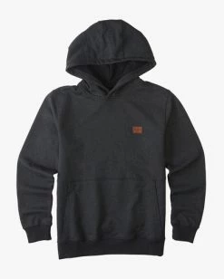 Buy 🤩 Billabong Boy's Hudson Pullover Hoodie FOG ✨ -boys Sales Store abbft00129 billabongf blk frt1 1