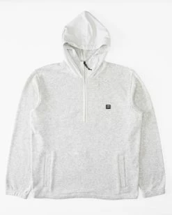 Cheapest 🤩 Billabong Boy's Boundary Half-Zip Hooded Fleece GREY HEATHER ✔️ -boys Sales Store abbft00134 billabongf grh frt1 1