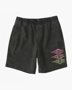 Hot Sale 🛒 Billabong Boy's Riot Layback Boardshorts BLACK 🎉 -boys Sales Store abbjv00103 billabongf blk frt1 1