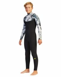 Top 10 🥰 Billabong Boys' 4/3 Furnace Comp Chest Zip Full Wetsuit PRO TIE DYE ⌛