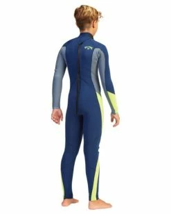 Hot Sale 😍 Billabong Boys' 3/2 Absolute Back Zip Full Wetsuit NAVY 😍 -boys Sales Store abbw100116 billabongw nvy sd4 1