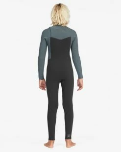 Discount 🥰 Billabong Boy's 3/2 Revolution Chest Zip Full Wetsuit ANTIQUE BLACK 🔥 -boys Sales Store abbw100123 billabongw aqk bck1 1