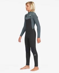 Discount 🥰 Billabong Boy's 3/2 Revolution Chest Zip Full Wetsuit ANTIQUE BLACK 🔥