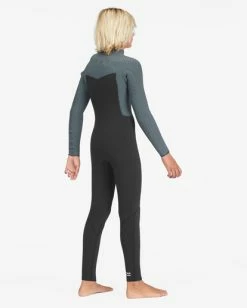 Discount 🥰 Billabong Boy's 3/2 Revolution Chest Zip Full Wetsuit ANTIQUE BLACK 🔥 -boys Sales Store abbw100123 billabongw aqk sd3 1