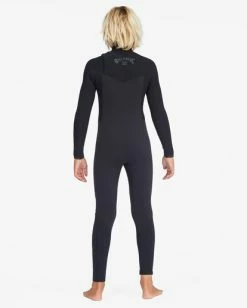 New 🌟 Billabong Boy's 4/3 Revolution Chest Zip Full Wetsuit BLACK 🌟 -boys Sales Store abbw100124 billabongw blk bck1 1