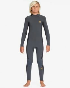 Best Sale 😉 Billabong Boy's 4/3 Absolute Back Zip Full Wetsuit NEON NIGHT 👍 -boys Sales Store abbw100127 billabongw gra sd2 1