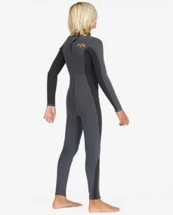 Best Sale 😉 Billabong Boy's 4/3 Absolute Back Zip Full Wetsuit NEON NIGHT 👍 -boys Sales Store abbw100127 billabongw gra sd3 1