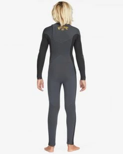 Best deal ✨ Billabong Boy's 3/2 Absolute Chest Zip Full Wetsuit GRAPHITE 🔥 -boys Sales Store abbw100129 billabongw gra bck1 1