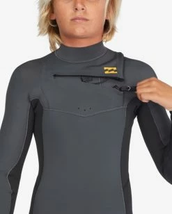 Best reviews of 🧨 Billabong Boy's 4/3 Absolute Chest Zip Full Wetsuit GRAPHITE 👍 -boys Sales Store abbw100130 billabongw gra dtl1 1