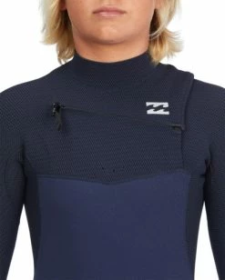 Best Pirce 😍 Billabong Boy's 4/3 Furnace Comp Chest Zip Full Wetsuit NAVY 💯 -boys Sales Store abbw100133 billabongw nvy dtl1 1