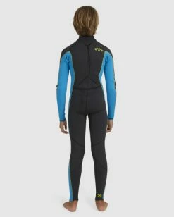 Flash Sale ⌛ Billabong Boys' 3/2 Absolute Back Zip Full Wetsuit NEON NIGHT 🎁 -boys Sales Store abbw100134 billabongw kvd0 bck1 1