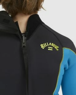 Flash Sale ⌛ Billabong Boys' 3/2 Absolute Back Zip Full Wetsuit NEON NIGHT 🎁 -boys Sales Store abbw100134 billabongw kvd0 dtl1 1
