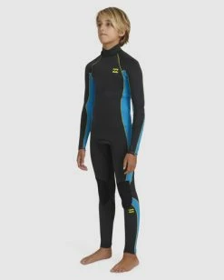 Flash Sale ⌛ Billabong Boys' 3/2 Absolute Back Zip Full Wetsuit NEON NIGHT 🎁 -boys Sales Store abbw100134 billabongw kvd0 sd1 1