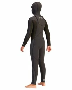 Promo 💯 Billabong 5/4 Boys' Absolute Hooded Wetsuit BLACK ROCK 🥰 -boys Sales Store abbw200100 billabongw kyh0 sd3 1