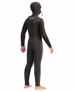 Promo 💯 Billabong 5/4 Boys' Absolute Hooded Wetsuit BLACK ROCK 🥰 -boys Sales Store abbw200100 billabongw kyh0 sd4 1