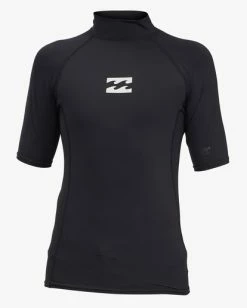 Flash Sale ✨ Billabong Boys 8-16 All Day Wave Performance Fit Rash Vest BLACK 🌟 -boys Sales Store abbwr00113 billabongv blk frt1 1