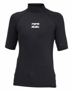 Flash Sale ✨ Billabong Boys 8-16 All Day Wave Performance Fit Rash Vest BLACK 🌟 -boys Sales Store abbwr00113 billabongv blk sd2 1