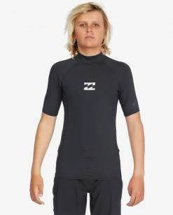 Flash Sale ✨ Billabong Boys 8-16 All Day Wave Performance Fit Rash Vest BLACK 🌟 -boys Sales Store abbwr00113 billabongw blk sd2 1