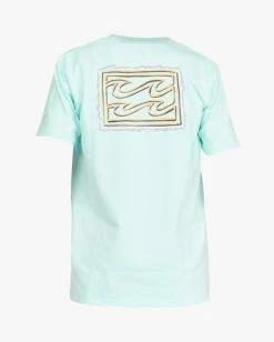 Cheap 😉 Billabong Boy's Crayon Wave Loose Fit Short Sleeve Surf Tee MINT 😉 -boys Sales Store abbwr00130 billabongv mnt bck1 1