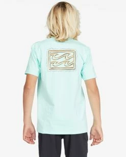 Cheap 😉 Billabong Boy's Crayon Wave Loose Fit Short Sleeve Surf Tee MINT 😉 -boys Sales Store abbwr00130 billabongw mnt bck1 1