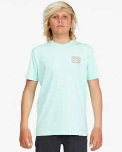 Cheap 😉 Billabong Boy's Crayon Wave Loose Fit Short Sleeve Surf Tee MINT 😉 -boys Sales Store abbwr00130 billabongw mnt sd2 1