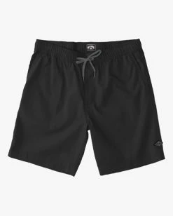 Flash Sale 💯 Billabong Boys' Layback Twill Elastic Waist Shorts 16" BLACK 🌟 -boys Sales Store abbws00120 billabongf blk frt1 1