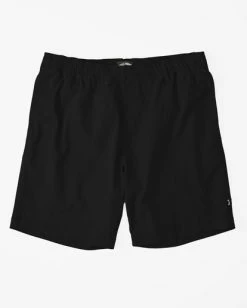 Best reviews of ✔️ Billabong Boy's Larry Layback Shorts 16" GRAVEL 🧨 -boys Sales Store abbws00124 billabongf blk frt1 1