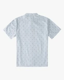 New 🌟 Billabong Boys' All Day Jacquard Short Sleeve 👚 Shirt LIGHT BLUE 😍 -boys Sales Store abbwt00112 billabongf lbl bck1 1