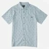 Brand new 😍 Billabong Boy's All Day Jacquard Short Sleeve 👚 Shirt LIGHT BLUE ✨