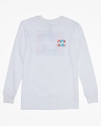 Top 10 ✔️ Billabong Boy's Crayon Wave Long Sleeve T-Shirt WHITE 👏