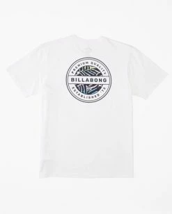 Outlet 🔔 Billabong Boys' Rotor Short Sleeve T-Shirt WHITE 🎉 -boys Sales Store abbzt00331 billabongf wht frt1 1