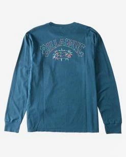 Flash Sale 🔔 Billabong Boys' Theme Arch Long Sleeve T-Shirt NAVY 🎁 -boys Sales Store abbzt00336 billabongf nvy frt1 1