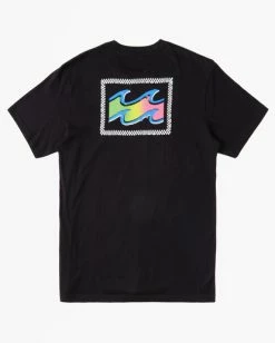 Best Pirce ⭐ Billabong Boy's Crayon Wave T-Shirt BLACK 🧨 -boys Sales Store abbzt00356 billabongf blk frt1 1