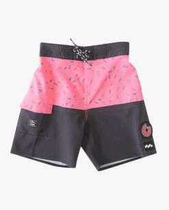 Discount 🥰 Billabong Boys' (2-7) The Simpsons Donut Pro Boardshorts 13" BLACK ⭐ -boys Sales Store abtbs00134 billabongf blk frt1 1