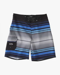 Best Pirce ❤️ Billabong Boy's (2-7) All Day Stripe Pro Performance 13" Boardshorts BLACK 😀