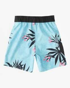 Deals 🥰 Billabong Boy's (2-7) Sundays Pro Performance 13" Boardshorts NEON BLUE ✔️ -boys Sales Store abtbs00147 billabongf nbu bck1 1