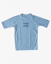 Cheapest 🤩 Billabong Boys' (2-7) All Day Unity Performance Fit Short Sleeve Rashguard BLUE HEATHER 🛒