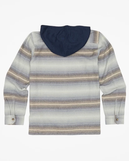 Budget 😍 Billabong Boy's (2-7) Baja Hooded Flannel 👕 Shirt BLUE HAZE 👏 4 Budget 😍 Billabong Boy's (2-7) Baja Hooded Flannel 👕 Shirt BLUE HAZE 👏 - Image 4