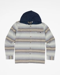Budget 😍 Billabong Boy's (2-7) Baja Hooded Flannel 👕 Shirt BLUE HAZE 👏
