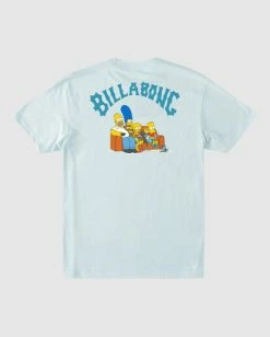 Budget 🔔 Billabong Boys' (2-7) The Simpsons Family Couch Organic Short Sleeve T-Shirt BLACK 🧨 -boys Sales Store abtzt00178 billabongf cbu bck1 1