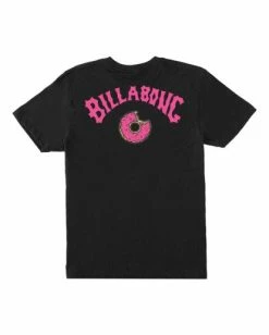 Discount 🥰 Billabong Boys' (2-7) The Simpsons Donut Organic Short Sleeve T-Shirt BLACK ⌛ -boys Sales Store abtzt00179 billabongf blk bck1 1