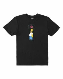 Discount 🥰 Billabong Boys' (2-7) The Simpsons Donut Organic Short Sleeve T-Shirt BLACK ⌛