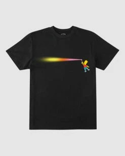 Cheap 🌟 Billabong Boys' (2-7) The Simpsons El Barto Organic Short Sleeve T-Shirt BLACK 😉 -boys Sales Store abtzt00182 billabongf blk frt1 1