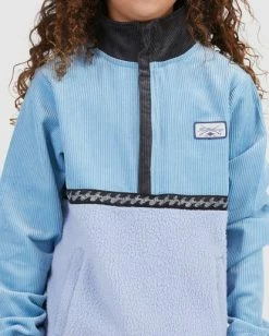 Best Sale 👏 Billabong Boy's Space Cow Half-Zip Pullover DUSTY BLUE 🌟 -boys Sales Store ubbft00100 billabongw dyb dtl1 1