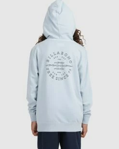 Flash Sale 👍 Billabong Boy's Big Wave Dan Pullover Hoodie SMOKE BLUE 🌟 -boys Sales Store ubbft00101 billabongw smb bck1 1
