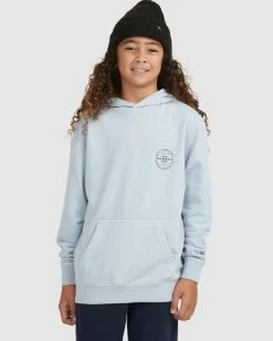 Flash Sale 👍 Billabong Boy's Big Wave Dan Pullover Hoodie SMOKE BLUE 🌟 -boys Sales Store ubbft00101 billabongw smb frt2 1