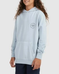 Flash Sale 👍 Billabong Boy's Big Wave Dan Pullover Hoodie SMOKE BLUE 🌟 -boys Sales Store ubbft00101 billabongw smb sd3 1
