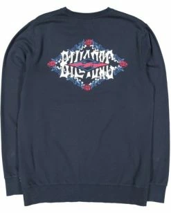 Brand new 🧨 Billabong Boy's Shadow Diamond Crewneck Sweatshirt NAVY 💯 -boys Sales Store ubbft00102 billabongf nvy bck1 1