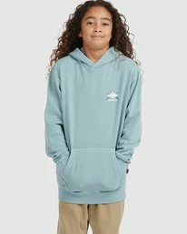 Outlet 🥰 Billabong Boy's Bong Days Pop Pullover Hoodie LIGHT MARINE 😉